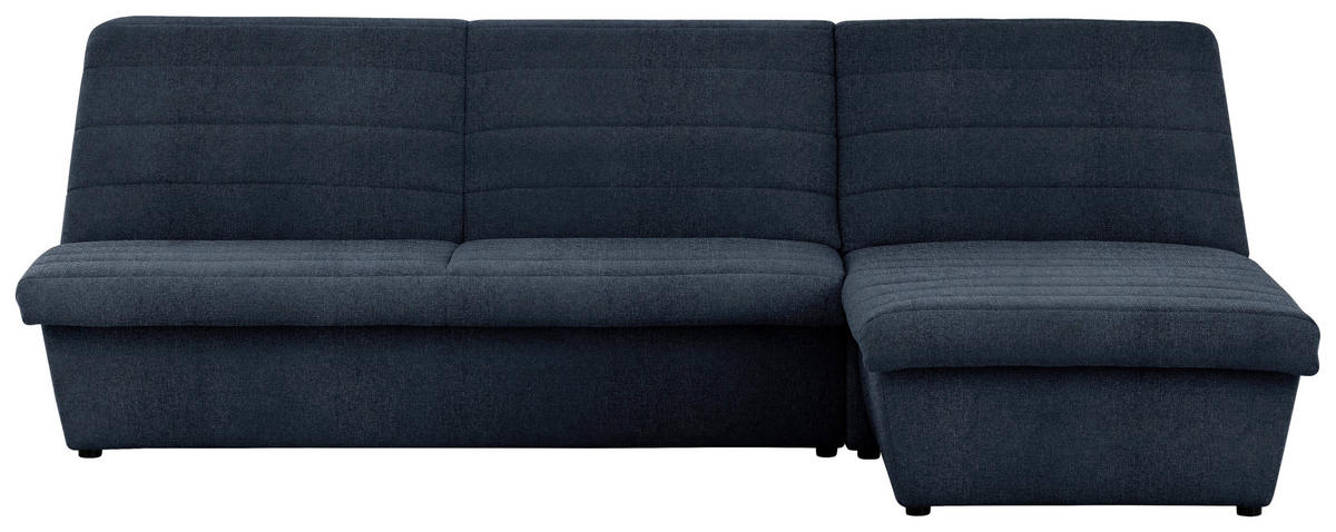 ECKSOFA Looks VIII Dunkelblau Webstoff  - Schwarz/Dunkelblau, Design, Kunststoff/Textil (274/168cm) - LOOKS by W.Joop