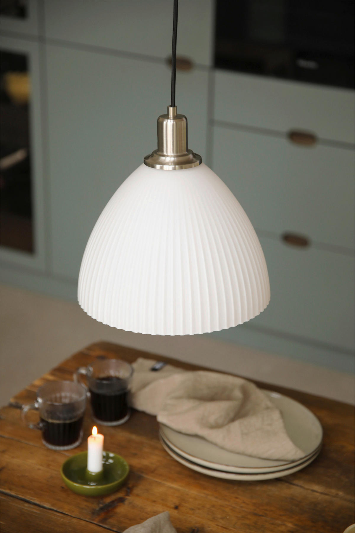 PENDELLEUCHTE RO 27,5/150/27,5 cm  - Weiß/Nickelfarben, Trend, Glas/Metall (27,5/150/27,5cm) - Markslöjd