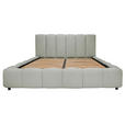 POLSTERBETT Lattenrost, Bettkasten Hellgrau 180/200 cm  - Hellgrau/Schwarz, KONVENTIONELL, Holz/Kunststoff (180/200cm) - Carryhome
