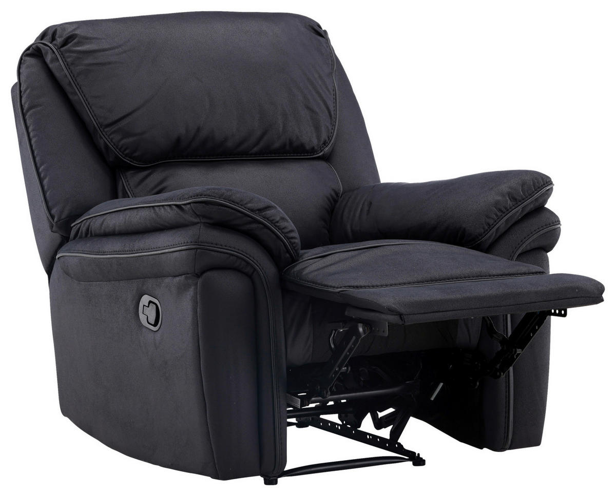 FERNSEHSESSEL  mit Schwarz  - Schwarz, Design, Kunststoff/Textil (104/103/99cm) - Livetastic