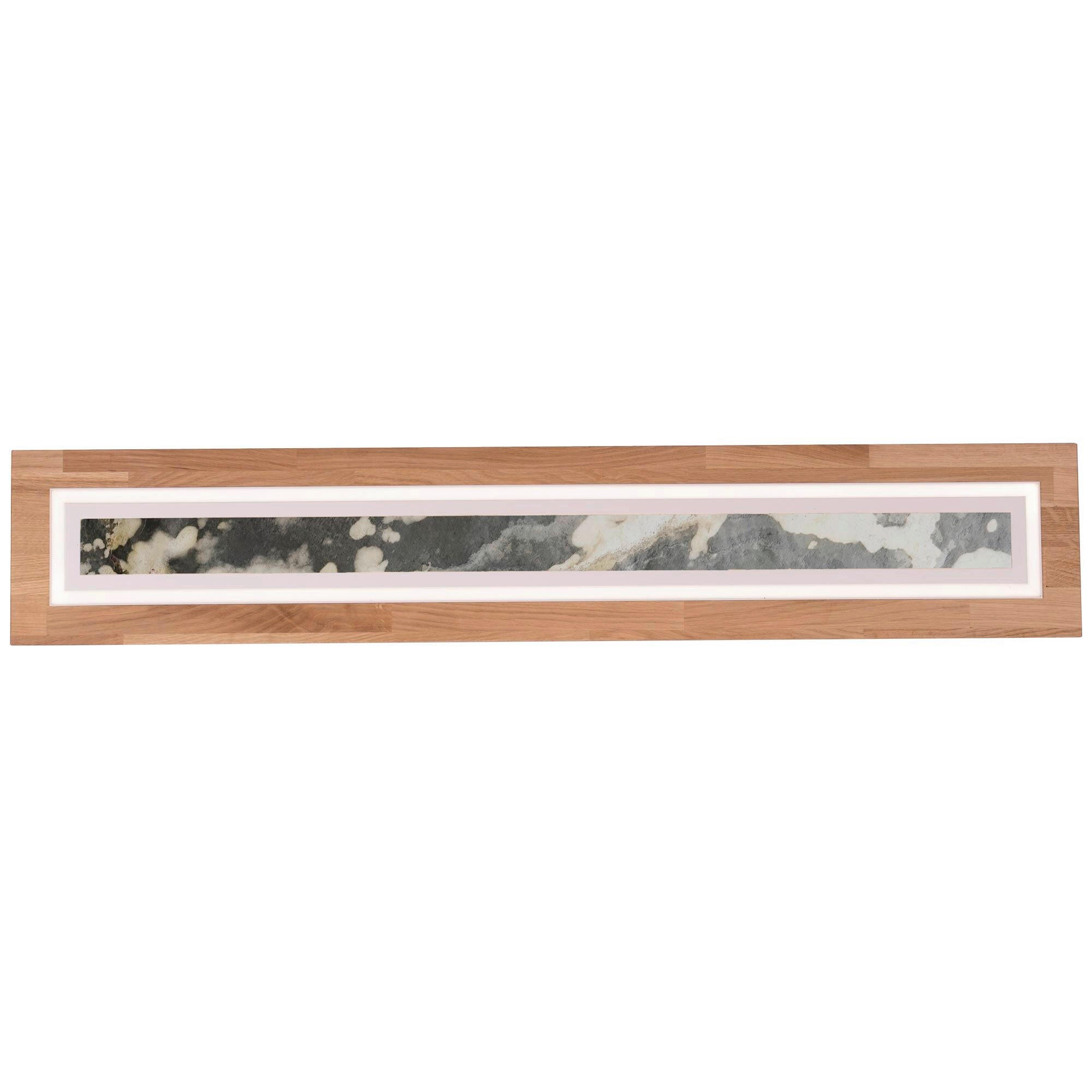 LED-DECKENLEUCHTE Schliersee 120/20/6 cm   - Eichefarben/Anthrazit, Natur, Holz/Stein (120/20/6cm) - Waldwelt