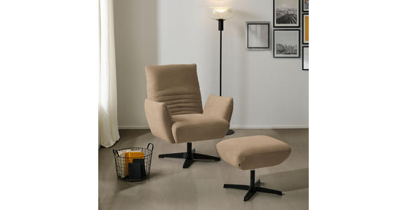 SESSEL in Teddystoff Braun  - Schwarz/Braun, Design, Textil/Metall (60/94/86cm) - Dieter Knoll