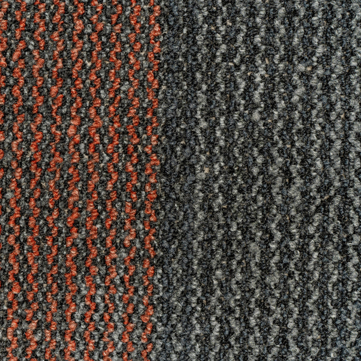 TEPPICHFLIESE 50/50 cm  in Grau, Orange  - Orange/Grau, Basics, Textil (50/50cm)