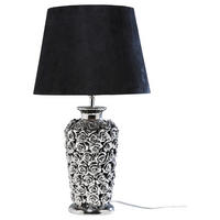 TISCHLEUCHTE 33/56/33 cm   - Chromfarben/Schwarz, Design, Keramik/Kunststoff (33/56/33cm) - Kare-Design