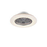 STROPNÍ VENTILÁTOR, 50/16,8 cm  - bílá/barvy stříbra, Lifestyle, plast (50/16,8cm) - Mican