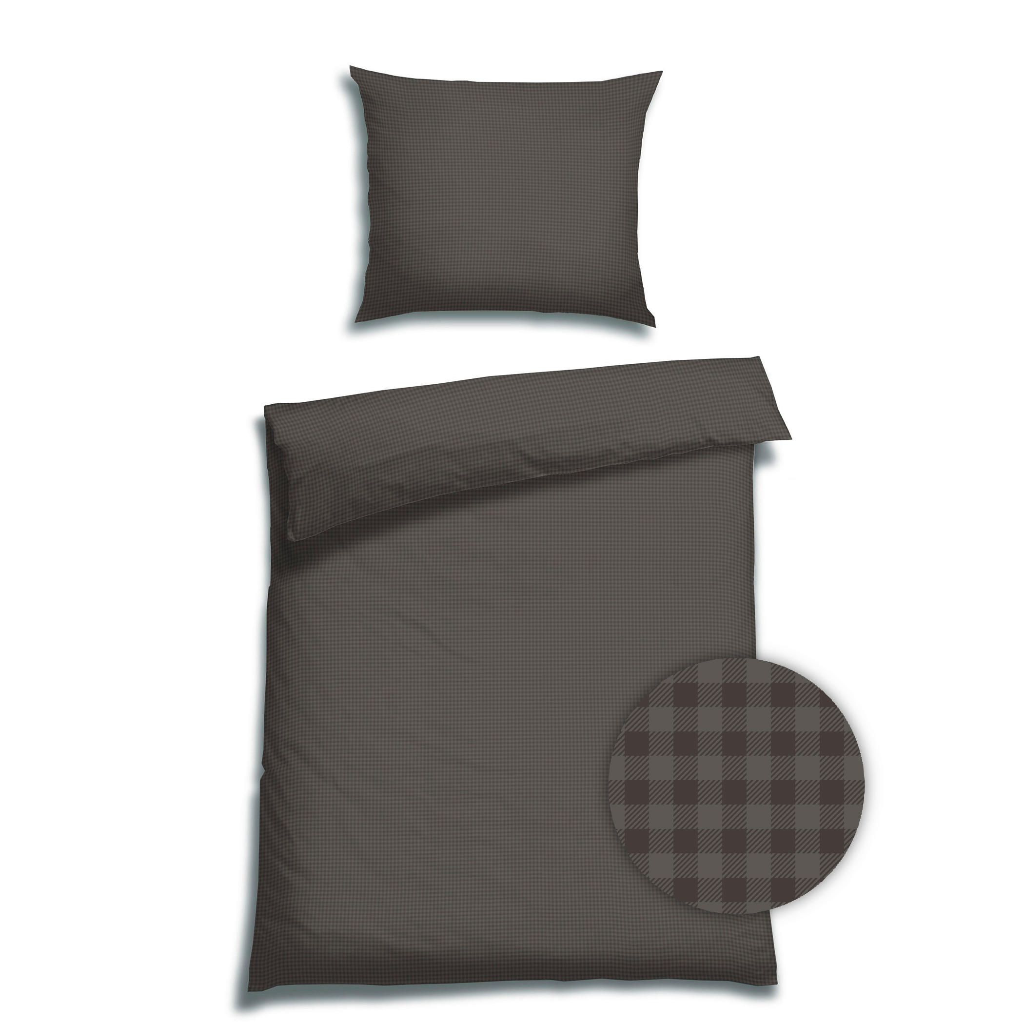 BETTWÄSCHE Satin 140/200 cm  - Dunkelgrau, Basics, Textil (140/200cm) - Florella