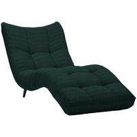 CHAISE LONGUE RELAX in Cord Waldgrün  - Waldgrün/Schwarz, Design, Textil/Metall (87/93/188cm) - Xora