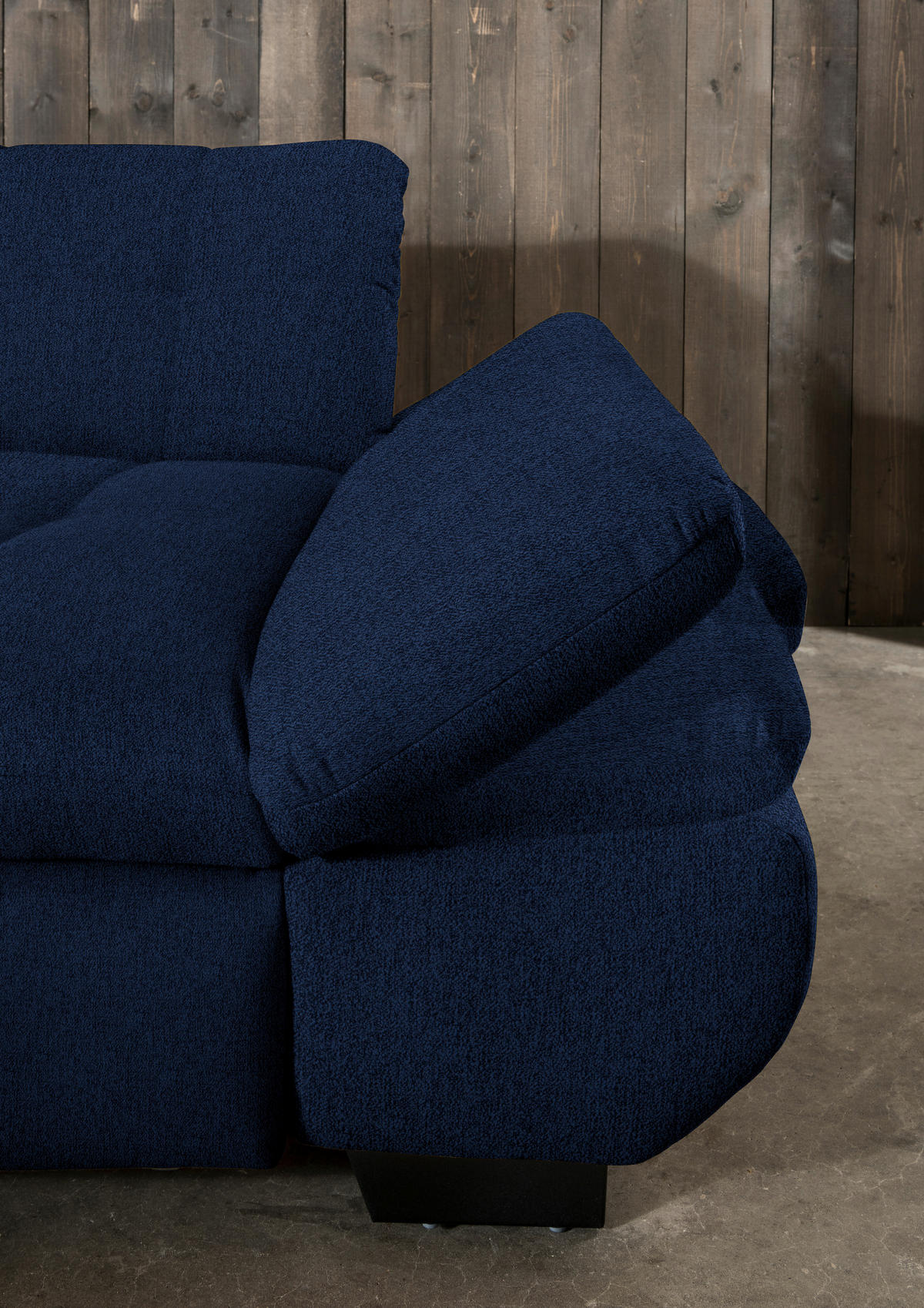 ECKSOFA in Mikrofaser Blau  - Blau/Schwarz, Design, Textil/Metall (198/290cm) - Xora