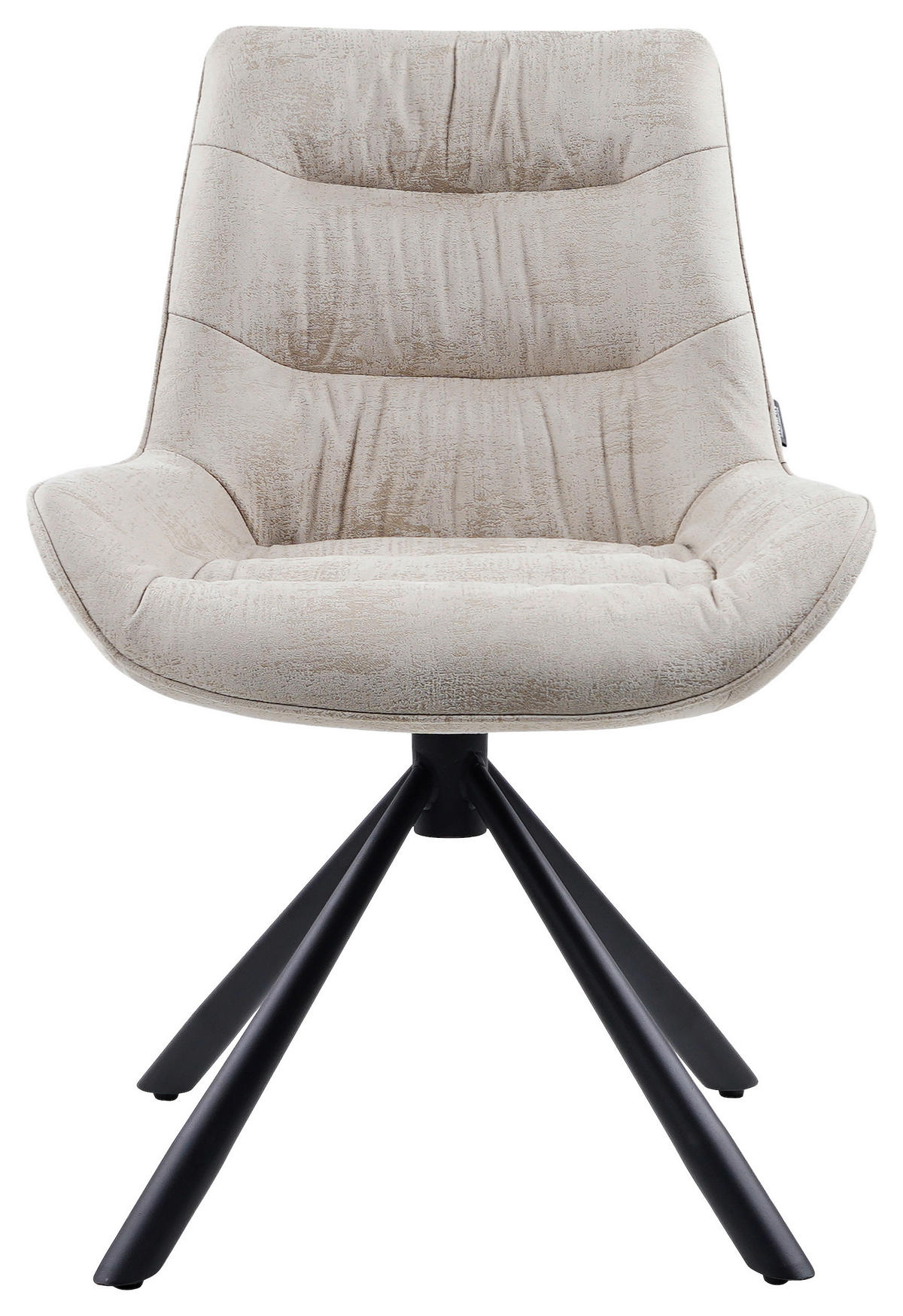 STUHL - Beige/Schwarz, Design, Textil/Metall (57/84/63cm) - Hom`in