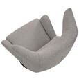 OHRENSESSEL Flachgewebe Grau  - Schwarz/Grau, MODERN, Textil/Metall (80/110/80cm) - Landscape