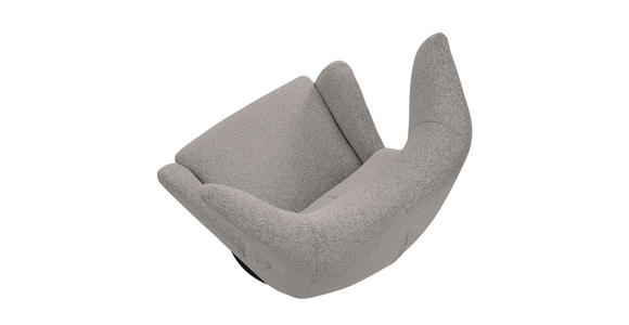 OHRENSESSEL Flachgewebe Grau  - Schwarz/Grau, MODERN, Textil/Metall (80/110/80cm) - Landscape