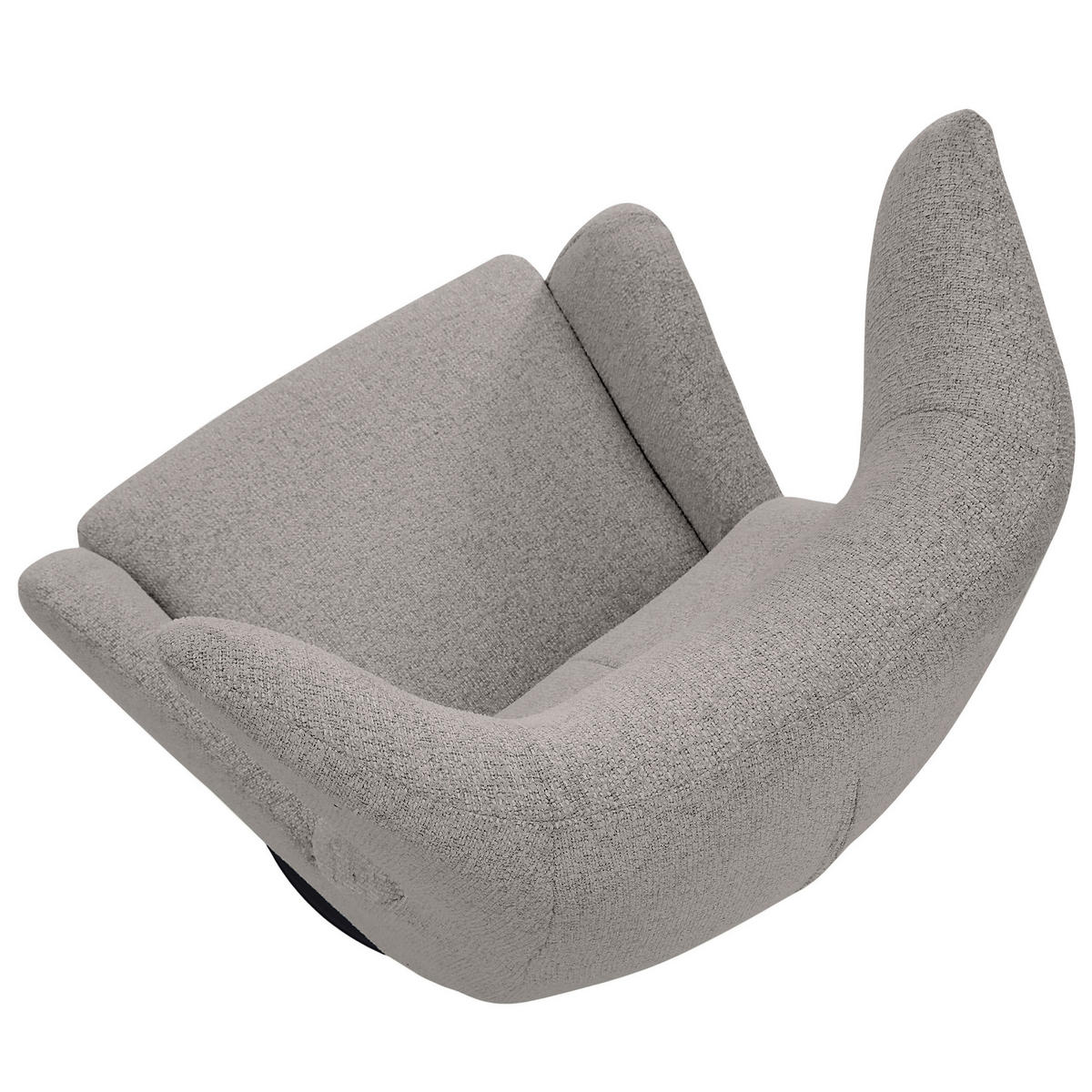OHRENSESSEL Flachgewebe Grau  - Schwarz/Grau, MODERN, Textil/Metall (80/110/80cm) - Landscape