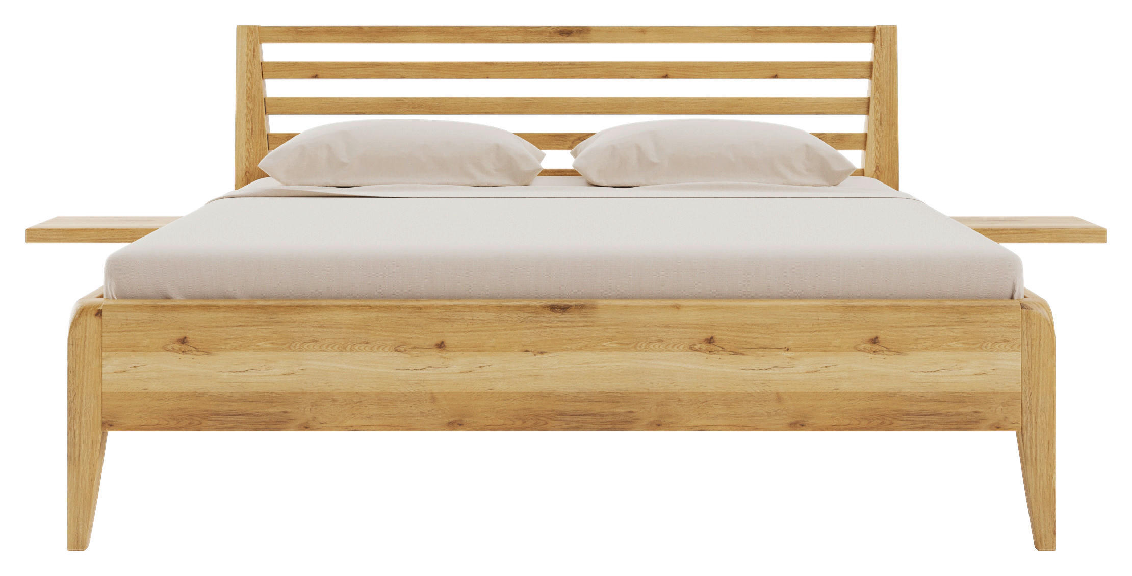 BETT 140/200 cm  in Naturfarben, Wildeiche  - Wildeiche/Naturfarben, MODERN, Holz (140/200cm) - MID.YOU