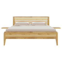 BETT 140/200 cm  in Naturfarben, Wildeiche  - Wildeiche/Naturfarben, MODERN, Holz (140/200cm) - MID.YOU