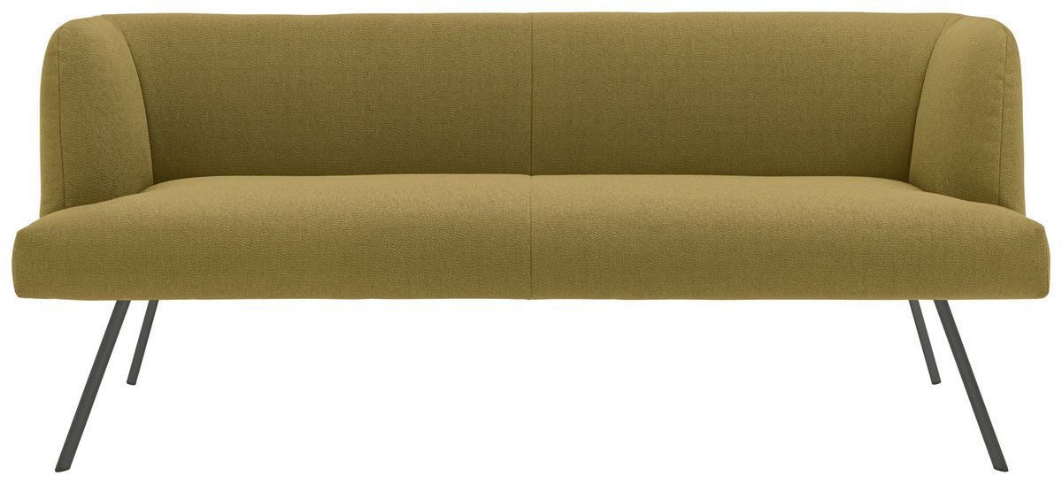 SITZBANK 200/87/64 cm Anthrazit, Grün  - Anthrazit/Grün, Design, Textil/Metall (200/87/64cm) - Venjakob