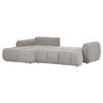 ECKSOFA in Flachgewebe Greige  - Greige/Schwarz, KONVENTIONELL, Kunststoff/Textil (174/274cm) - Carryhome