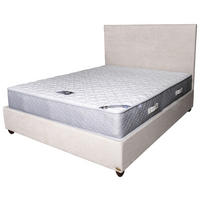 KÁRPITOZOTT ÁGY 160/200 cm  krémszínű  - krémszínű/diószínű, Basics, textil (160/200cm) - Cardo