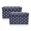 AUFBEWAHRUNGSBOXEN-SET  - Dunkelblau, Basics, Kunststoff (37/25/21cm) - Lifeney
