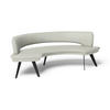 SITZBANK 238/84/154 cm Echtleder Hellgrau Metall  - Hellgrau/Schwarz, Design, Leder/Metall (238/84/154cm) - Joop!