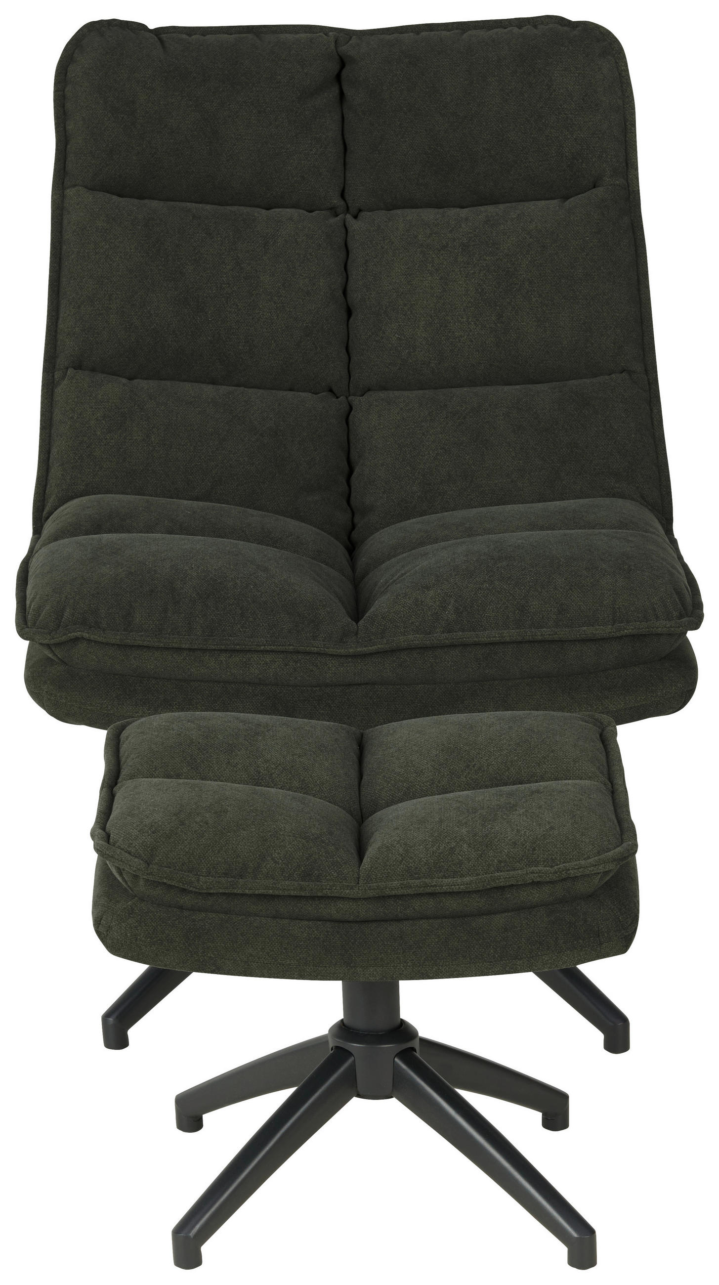SET SCAUNE DE RELAXARE in metal, textil gri  - negru/gri, Design, metal/textil (65/92/81cm) - Hom`in