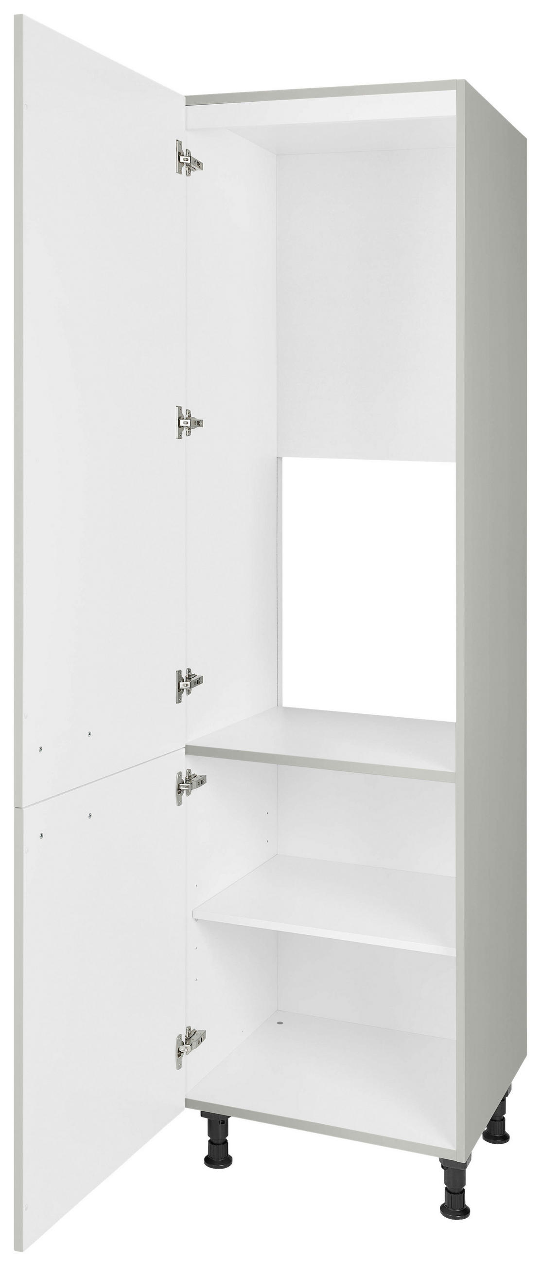 GERÄTEUMBAUSCHRANK 60/216,6/58 cm  in Grau  - Edelstahlfarben/Grau, MODERN, Holzwerkstoff/Metall (60/216,6/58cm) - Nobilia