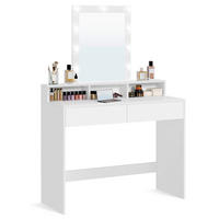 SCHMINKTISCH in Weiß  - Weiß, Basics, Holzwerkstoff (100/40/145cm) - Boxxx