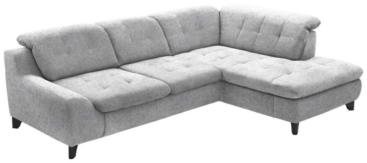 HÖRNSOFFA i chenille grå  - svart/grå, Klassisk, metall/textil (281/200cm) - MID.YOU