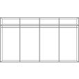 SCHWEBETÜRENSCHRANK 271/211/62 cm 4-türig  - Chromfarben/Weiß, Design, Glas/Holzwerkstoff (271/211/62cm) - Carryhome