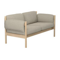 2-SITS SOFFA i trä, textil beige, ek Bianco  - beige/ek Bianco, Design, trä/textil (162/74/78cm) - Skovby