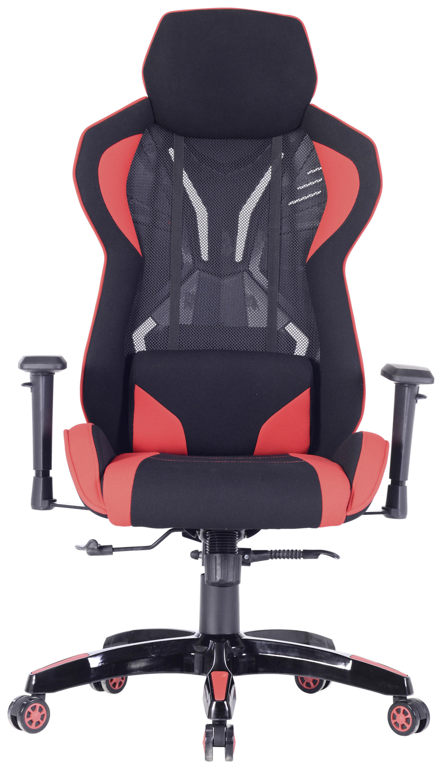 GAMING STOLICA crvena, crna metal, plastika, tekstil - crna/crvena, Design, metal/tekstil (67/130(140)/68cm) - Xora