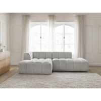 ECKSOFA  ANNECY Hellgrau Bouclé  - Hellgrau/Schwarz, MODERN, Kunststoff/Textil (170/262cm)