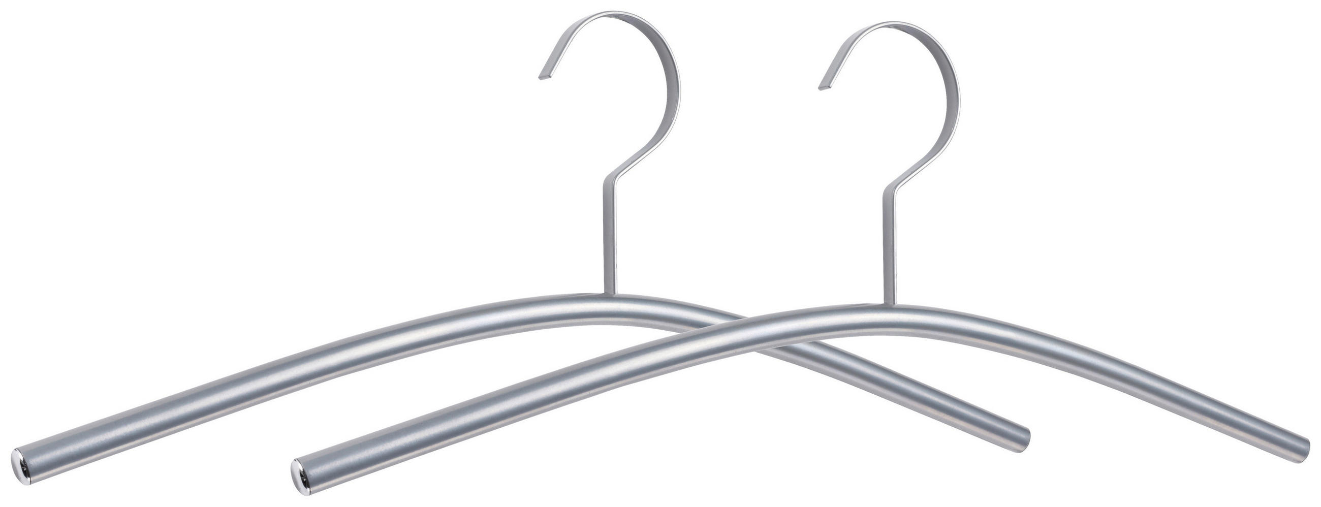 KLEIDERBÜGELSET 2-TEILIG 45 cm Metall  - Alufarben, Design, Metall (45cm)