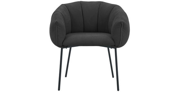 ARMLEHNSTUHL  Stoffauswahl Struktur  Schwarz  - Schwarz, Design, Textil/Metall (66/78/72cm) - Carryhome
