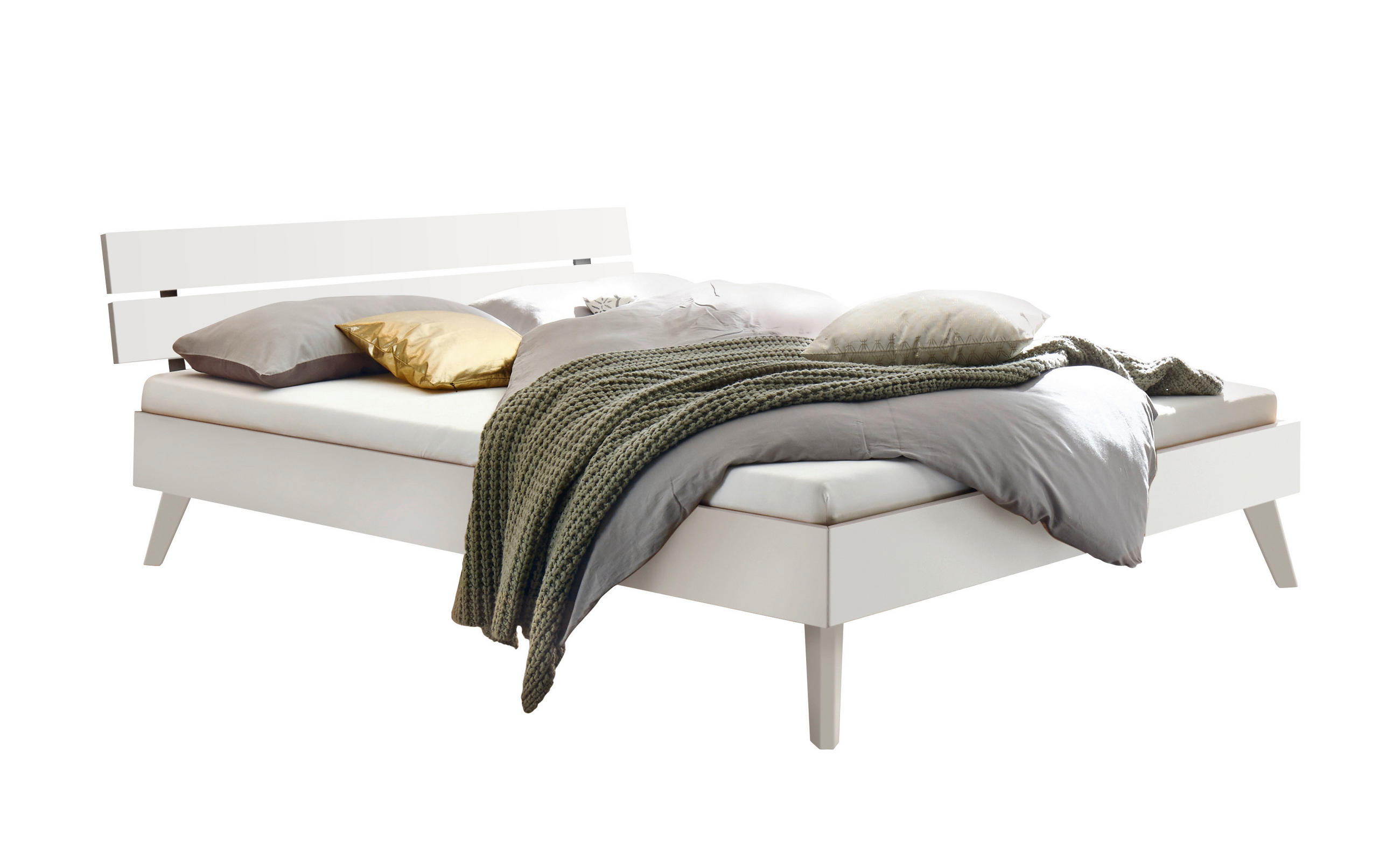 BETT 180/200 cm  Weiss   - Weiss, Design, Holzwerkstoff (180/200cm) - Hasena