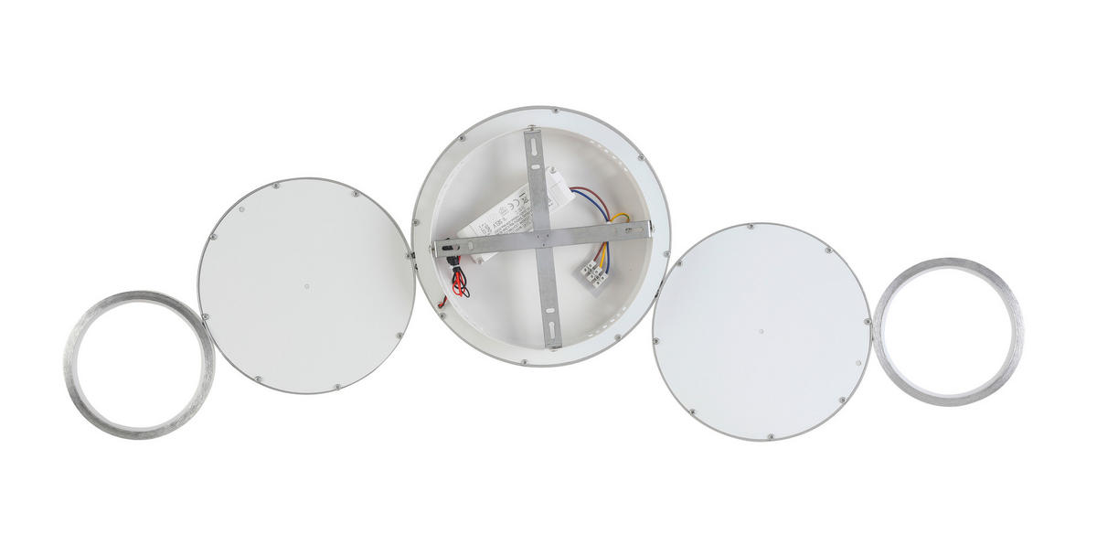 LED-TAKLAMPA 107/51/6 cm  - aluminiumfärg, Design, metall/plast (107/51/6cm) - Novel