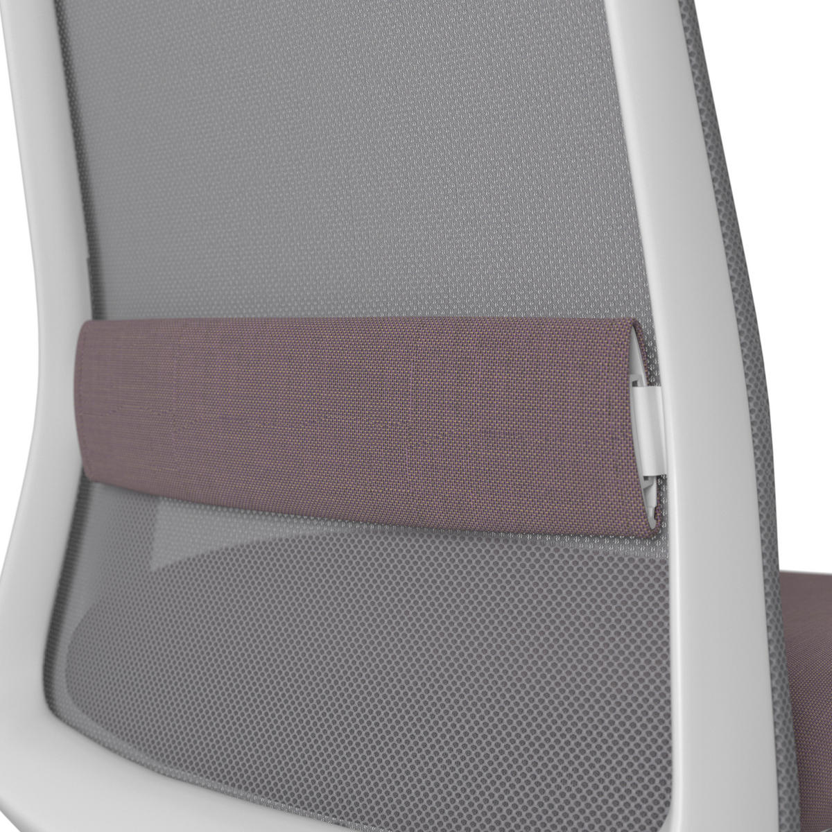 DREHSTUHL Grau, Weiß, Aubergine  - Aubergine/Weiß, MODERN, Kunststoff/Textil (70/103-115/70cm)