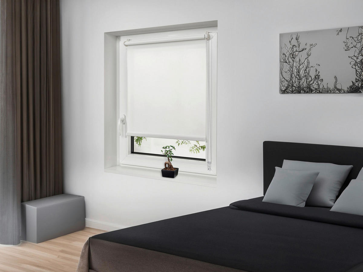 ROLETA, polopriehľadné, 75/160 cm - biela, Design, textil/plast (75/160cm) - Boxxx