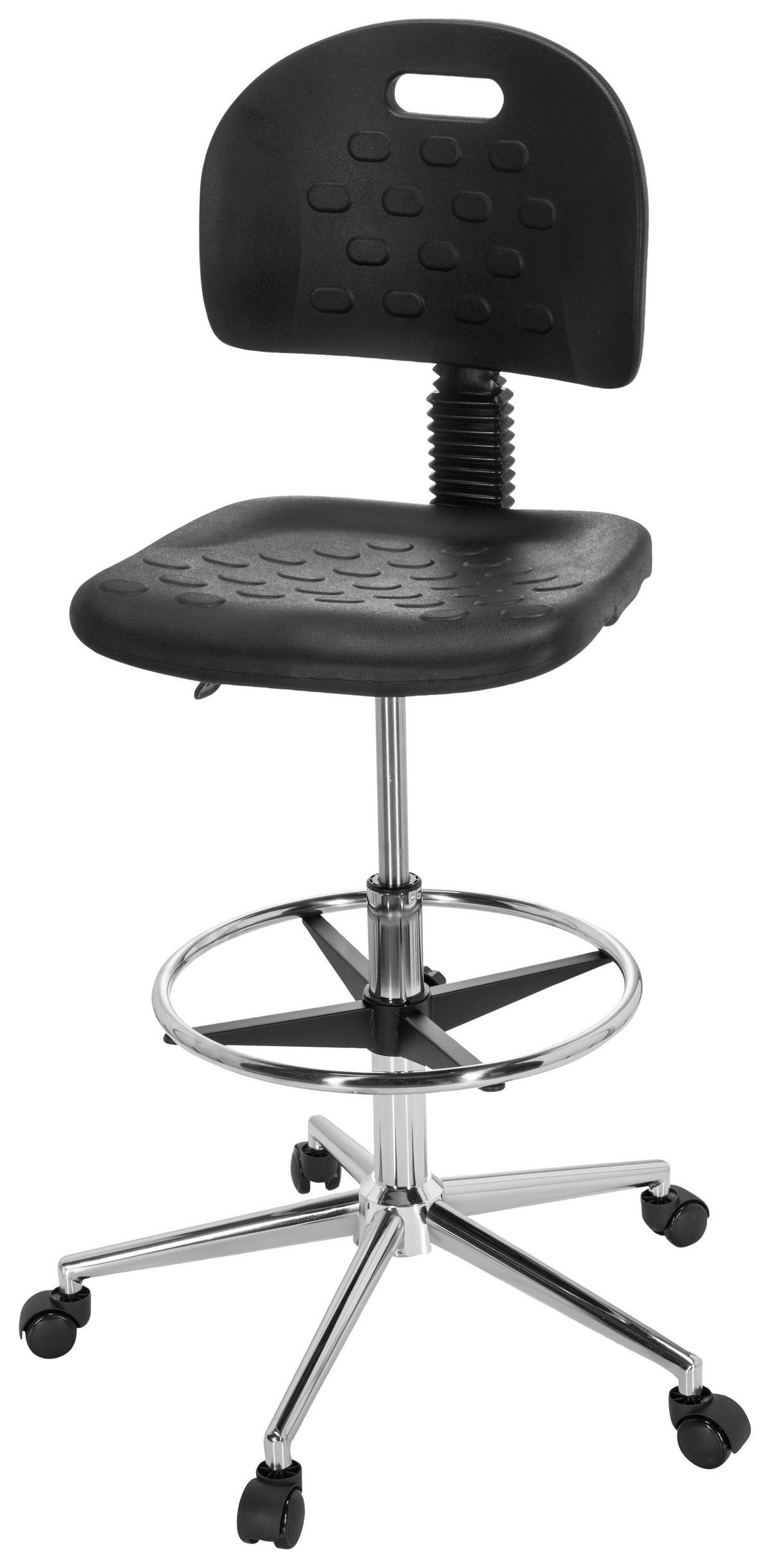 DREHSTUHL Schwarz  - Silberfarben/Schwarz, Basics, Kunststoff/Metall (45/91/61cm) - MID.YOU