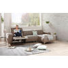 ECKSOFA Taupe Echtleder  - Taupe/Chromfarben, Design, Leder/Metall (292/177cm) - Pure Home Lifestyle