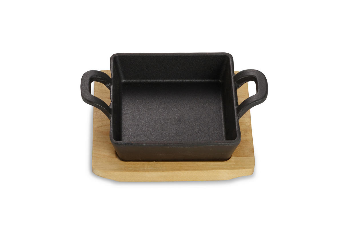 SADA PÁNVÍ, smalt, 4dílné - černá, Basics, kov (18,5/12,6/3,6cm) - Echtwerk