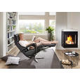 RELAXSESSEL in Leder Schwarz  - Edelstahlfarben/Schwarz, Design, Leder/Metall (75/106/88cm) - Dieter Knoll