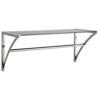 WANDGARDEROBE  in Schwarz, Edelstahlfarben  - Edelstahlfarben/Schwarz, Design, Glas/Metall (70/30/30cm)