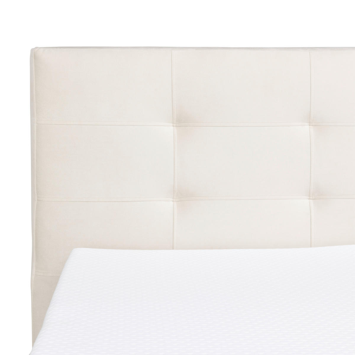 BOXSPRING-ÁGY 180/200 cm  krémszínű  - krémszínű/fekete, Modern, faalapú anyag/karton (180/200cm) - MID.YOU