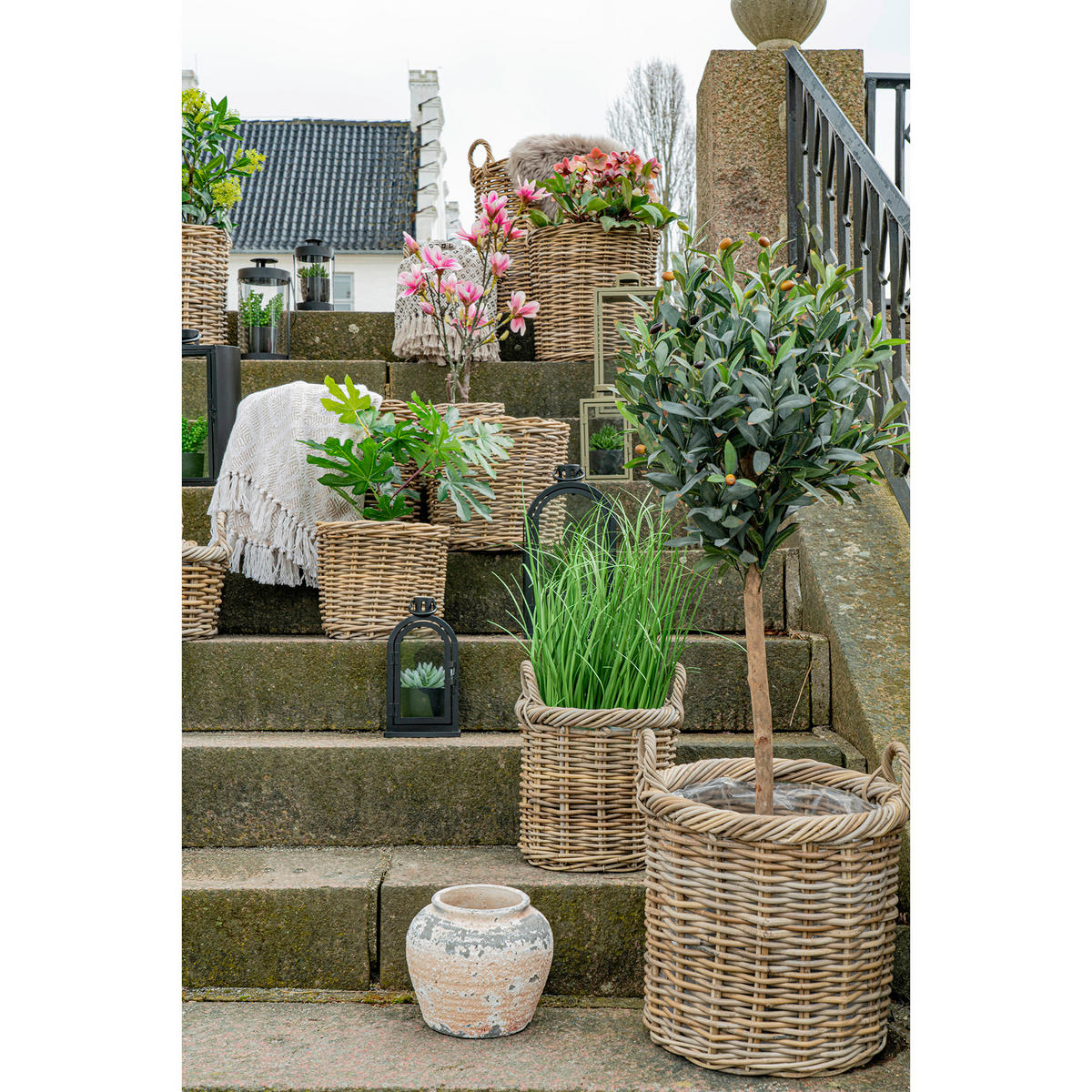 KORGSET - klar/brun, Basics, trä/plast (40/48/40cm) - Ambia Home