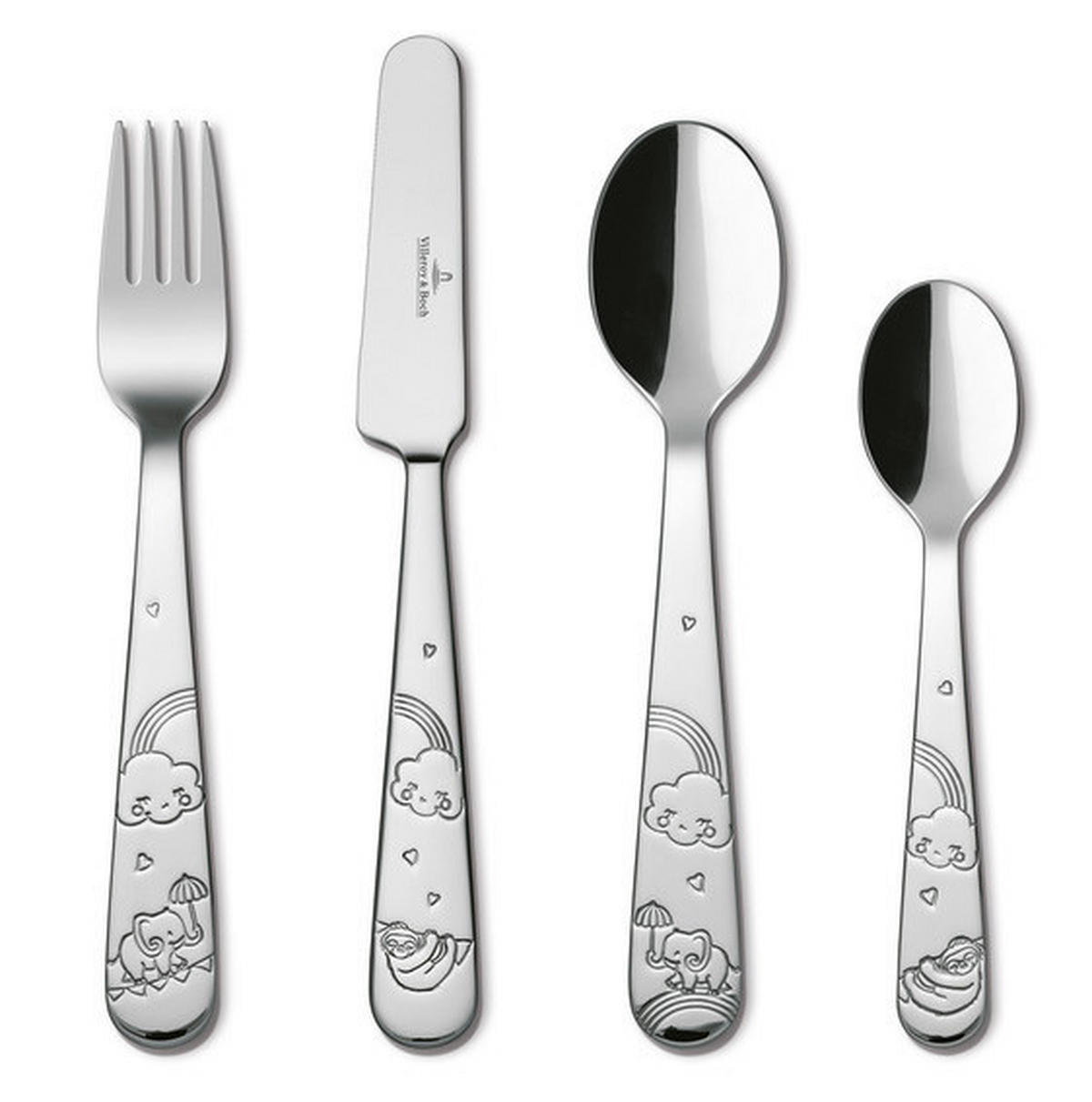 KINDERBESTECK 4-teilig  - Silberfarben, Basics, Metall (21,5/15/2,50cm) - Villeroy & Boch