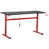GAMINGTISCH Rot, Schwarz  - Rot/Schwarz, Design, Holzwerkstoff/Metall (140/60/75cm) - Carryhome