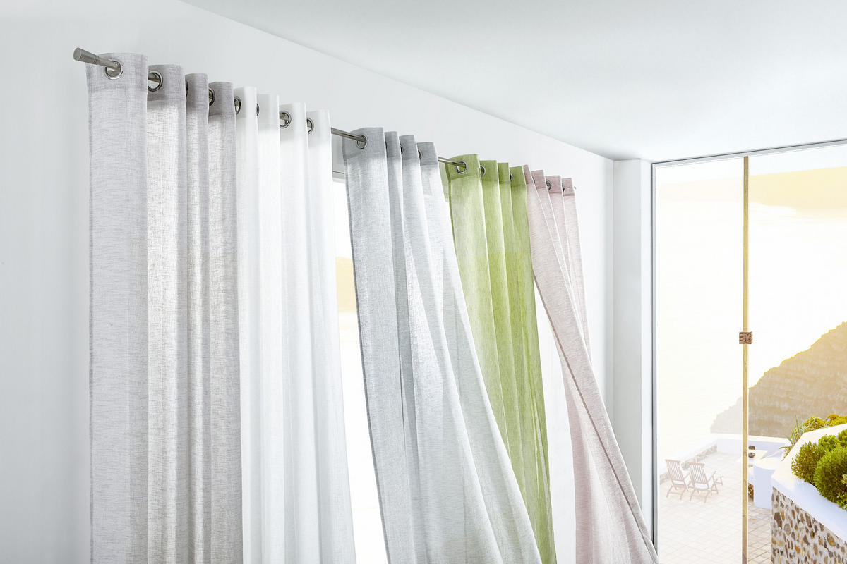 ZAVESA SA KARIKAMA prirodna boja - prirodna boja, Konvencionalno, tekstil (140/245cm) - Esposa