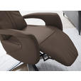 RELAXSESSEL in Leder Dunkelbraun  - Dunkelbraun/Schwarz, Design, Leder/Metall (71/112/83cm) - Dieter Knoll