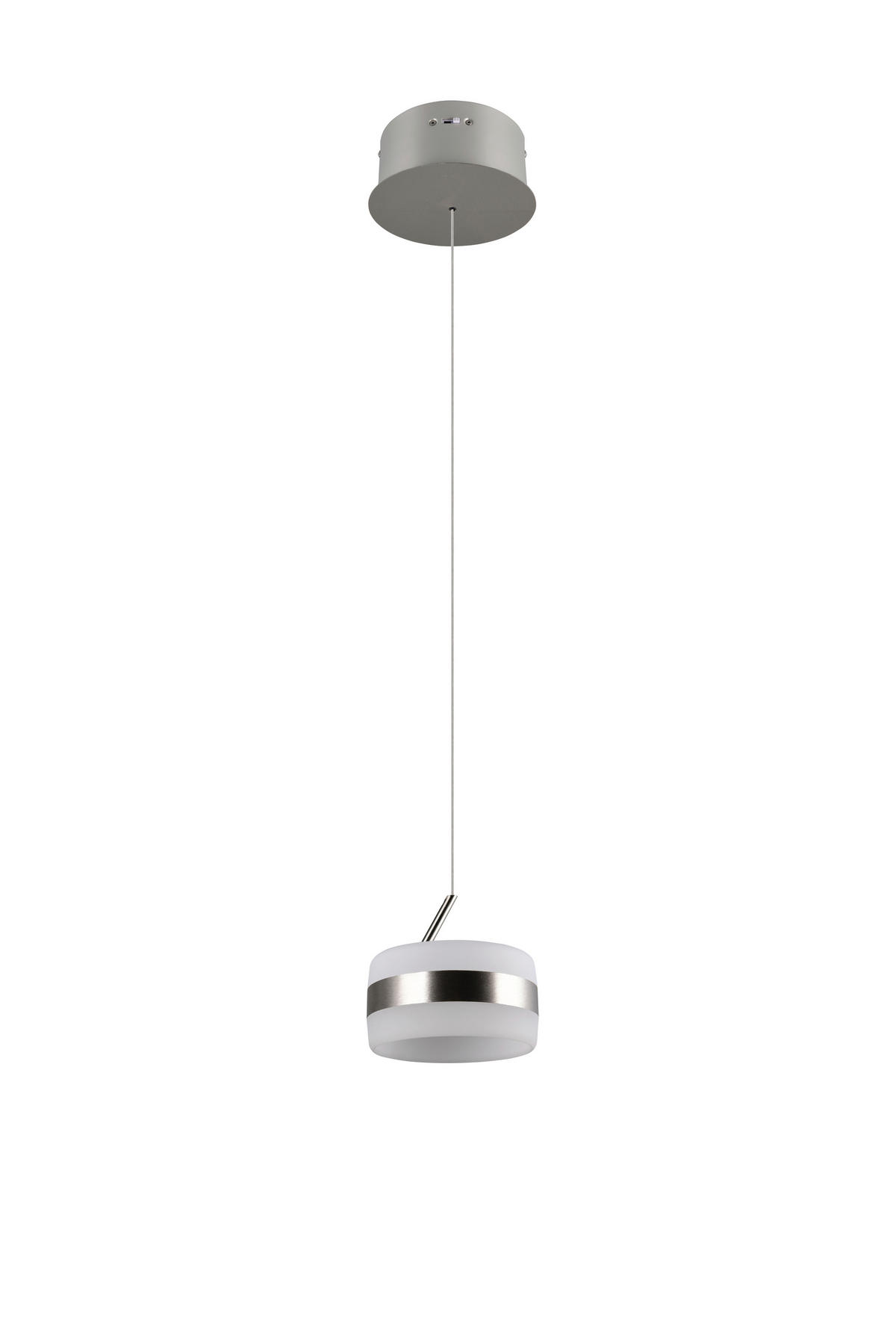 LED-HÄNGELEUCHTE 15,5/150 cm    - Weiss/Nickelfarben, Design, Kunststoff/Metall (15,5/150cm) - Trio Leuchten