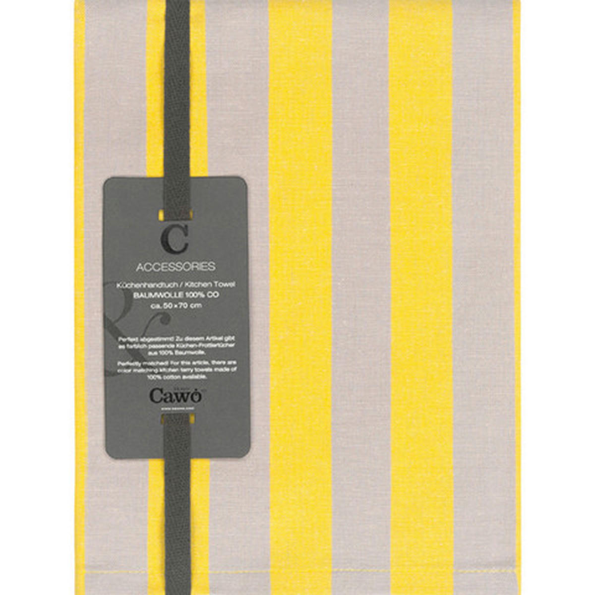 GESCHIRRTUCH Gelb, Grau  - Gelb/Grau, Basics, Textil (50/70cm) - Cawoe